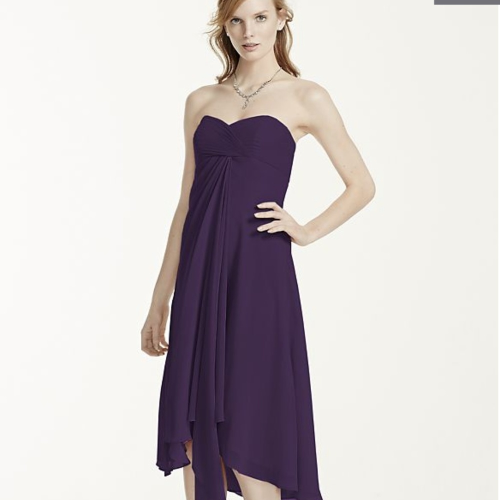 Strapless Chiffon Short Dress